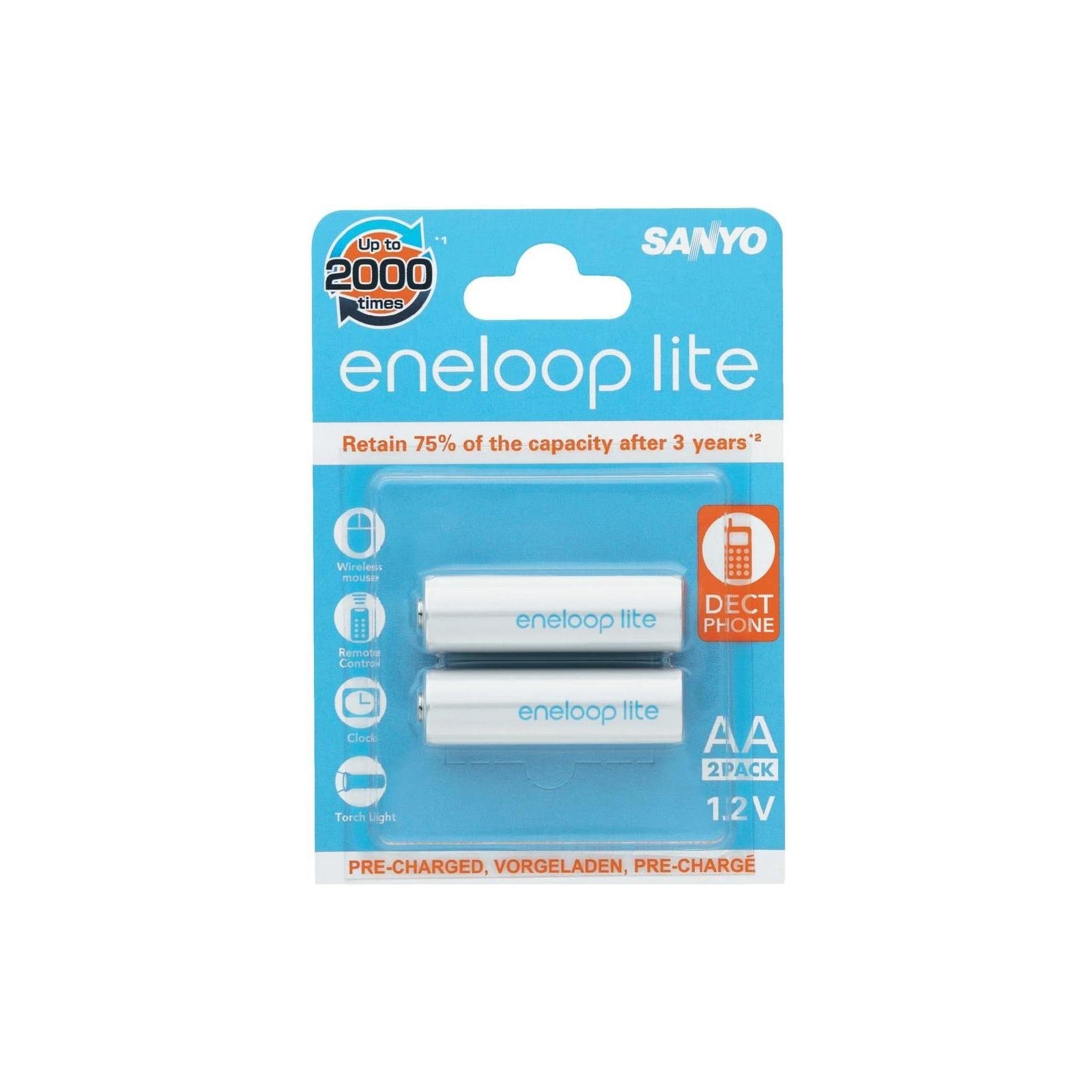 Punjive baterije Sanyo Eneloop Lite 2xAA 900 mAh